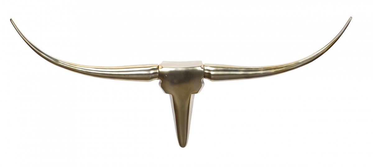 Wohnling Wanddekoration Geweih Bull M 100 cm Aluminium golden