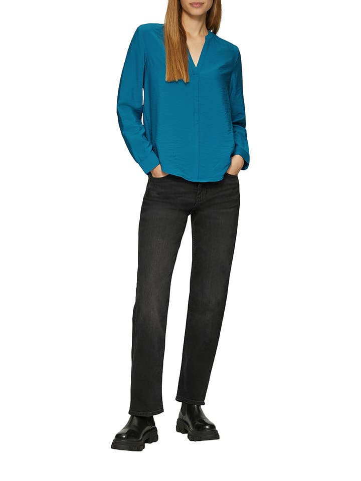 comma Bluse in Blau günstig kaufen