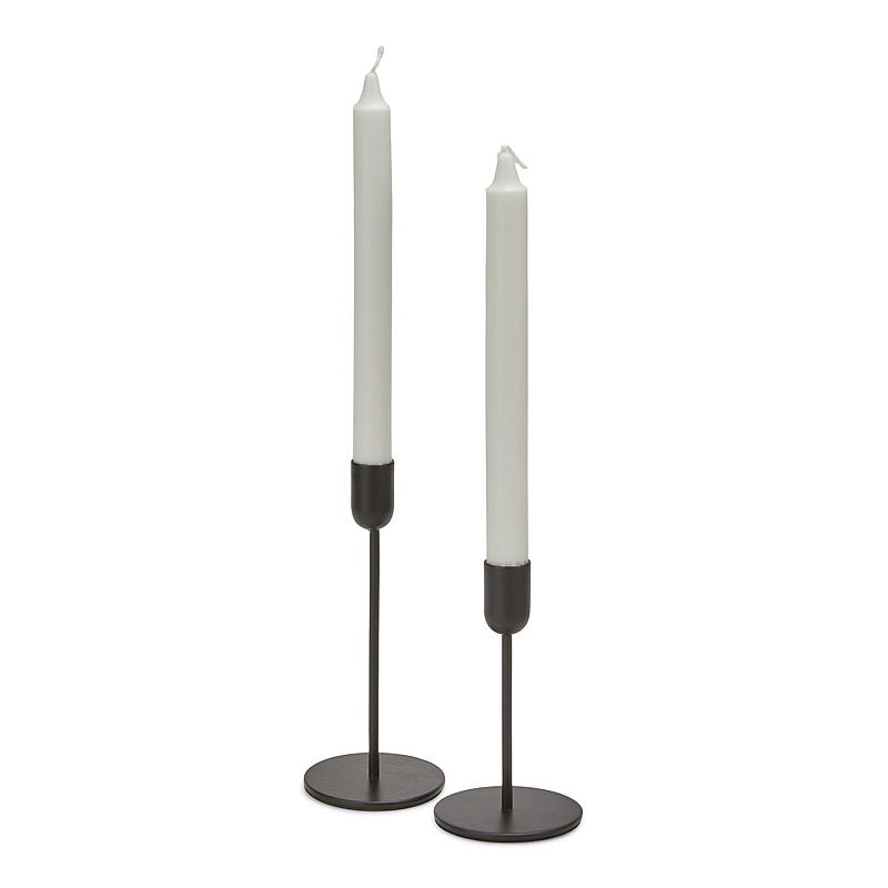 Home Kronelysholder 8x14 cm metall sort