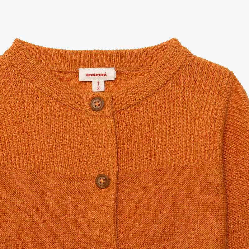 Cardigan bébé tricot curcuma Catimini
