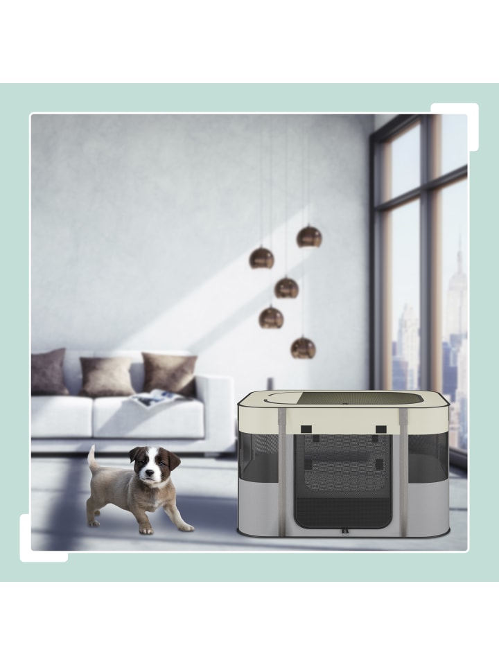 relaxdays Welpenauslauf in Mehrfarbig - (B)71 x (H)43 x (T)55 cm günstig kaufen onesize
