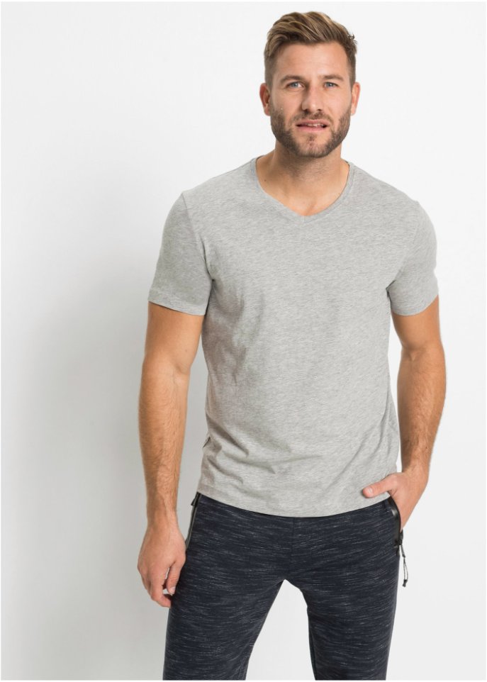 T-Shirt mit V-Ausschnitt (3er Pack)
