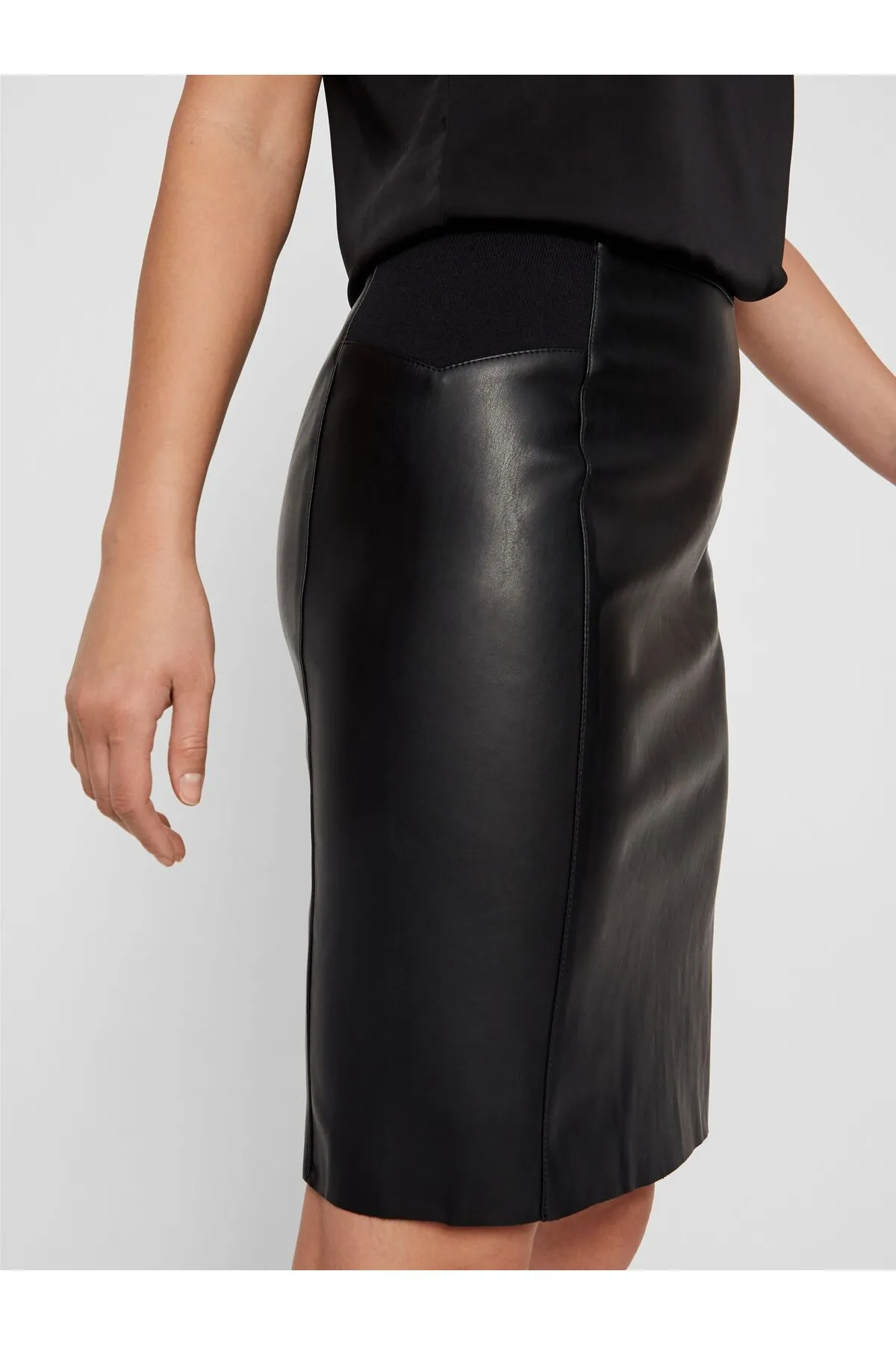 Vero Moda  Bleistiftrock VMBUTTERSIA HW COATED SKIRT NOOS
