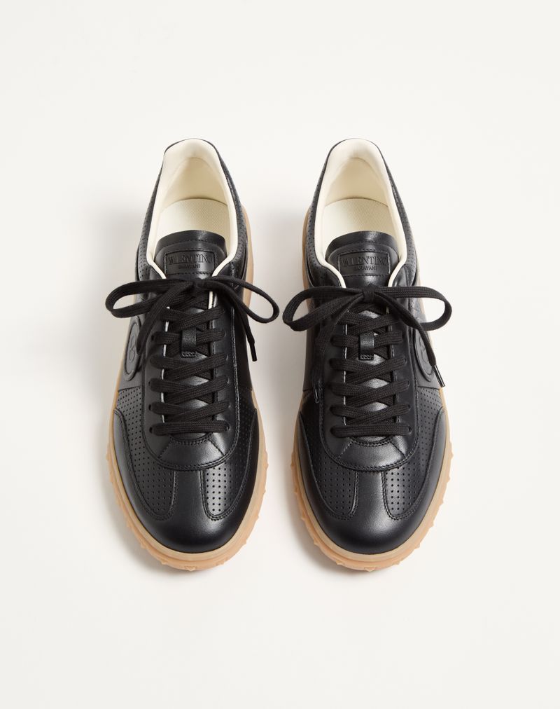 Baskets basses Upvillage en cuir nappa perforé