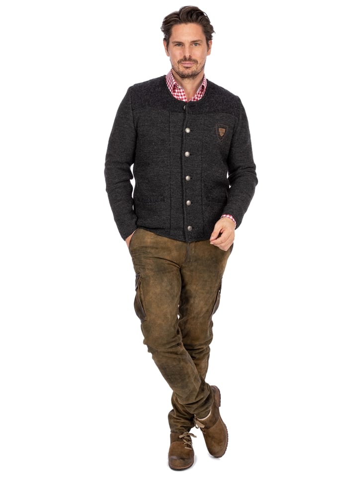 OS-Trachten Strickjacke 427008-0732 in anthrazit günstig kaufen 58