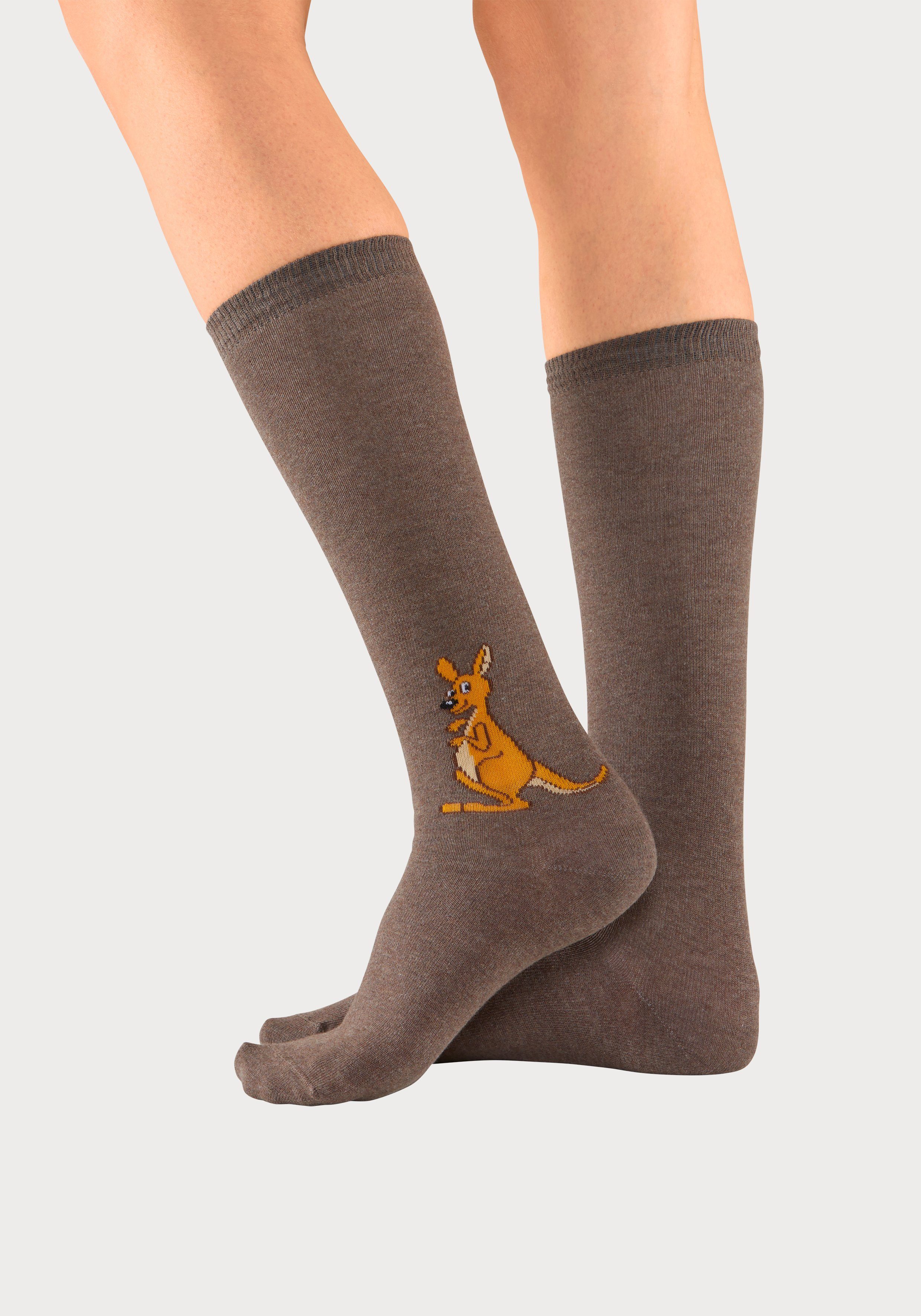 H.I.S Kniestrümpfe (5-Paar) mit eingestricktem Moriv