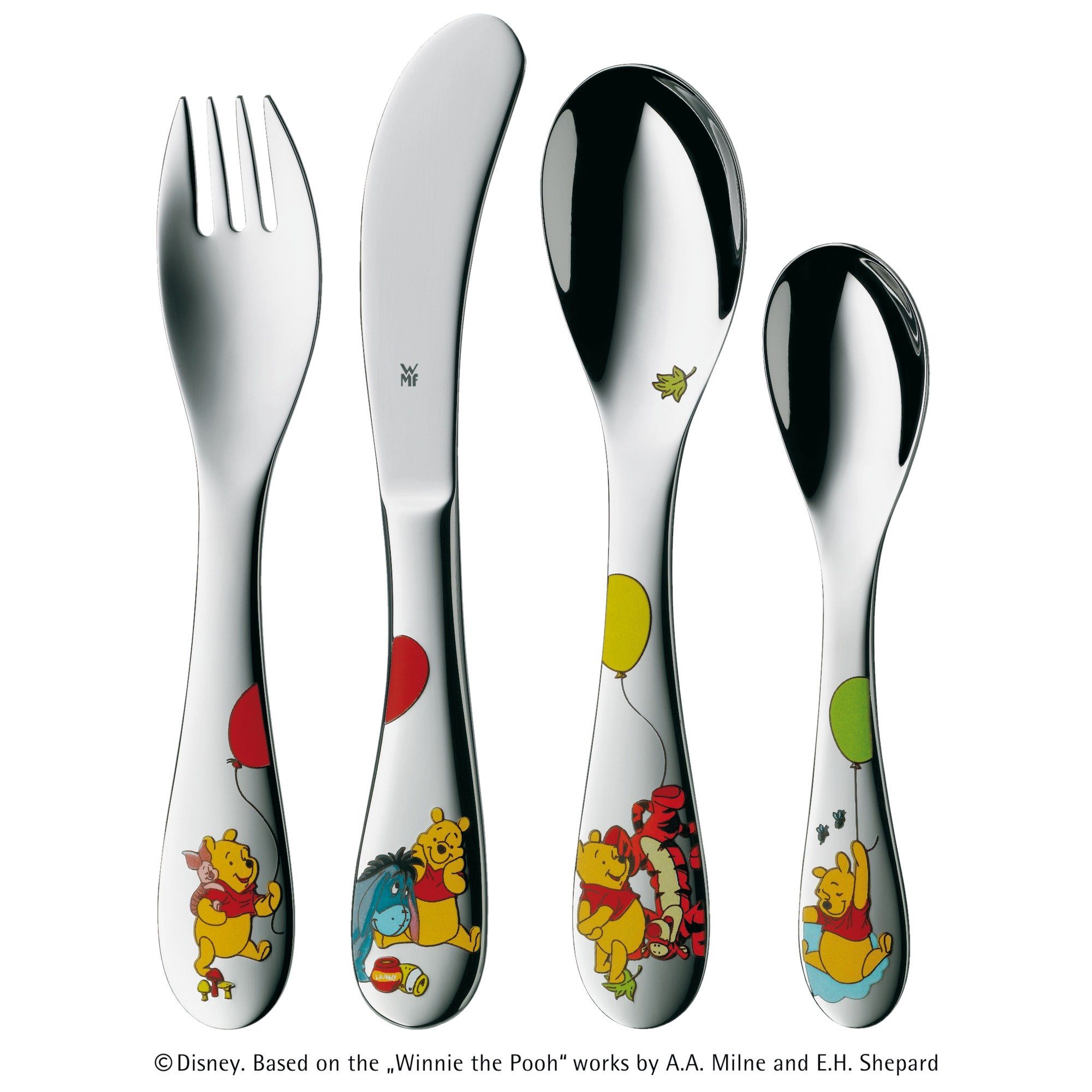 WMF Kinderbesteck Winnie Pooh, Kindermesser mit leichtem Wellenschliff