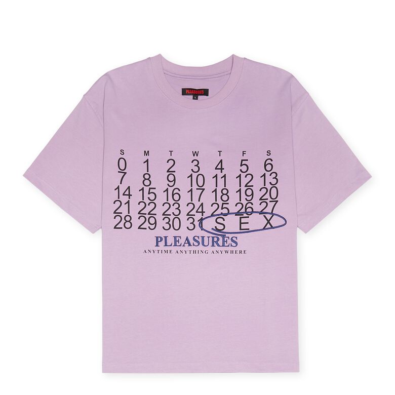 Pleasures Calendar Heavyweight T-Shirt Lavender