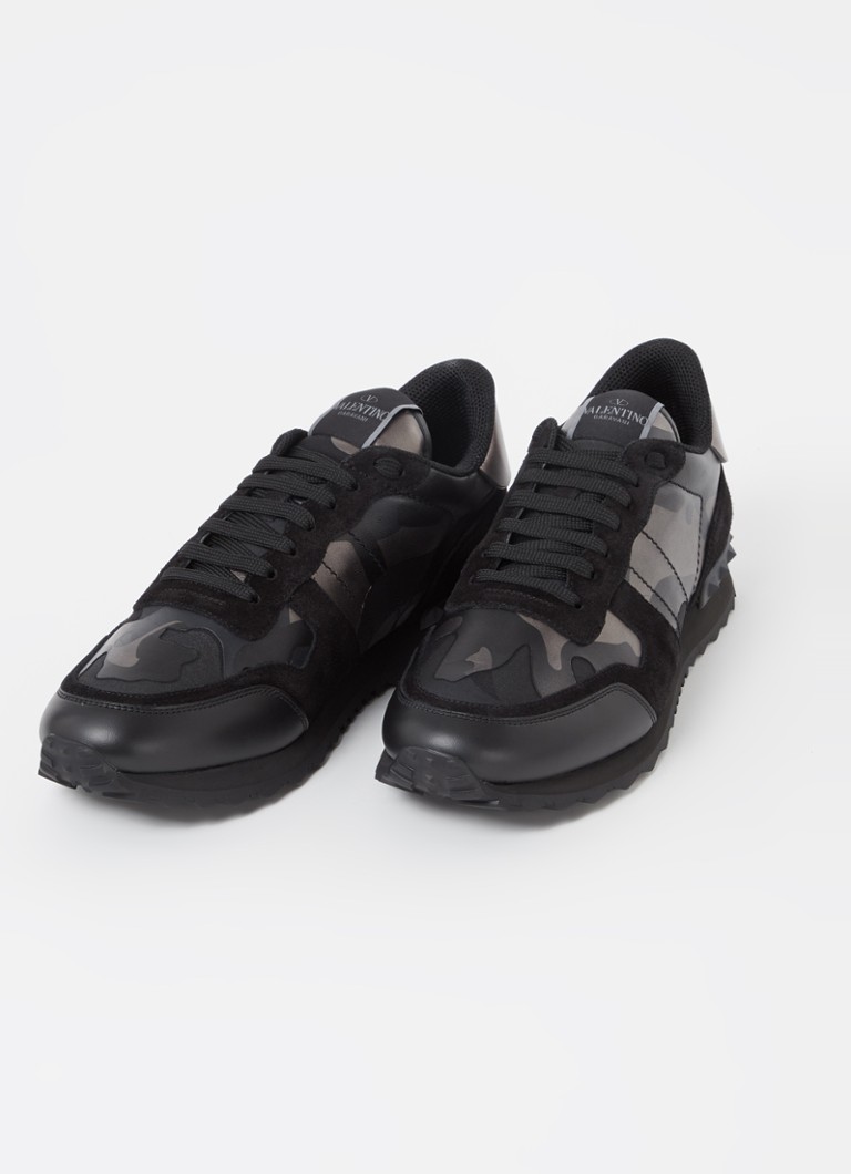 Valentino Garavani bőr Rockrunner cipő velúr részletekkel