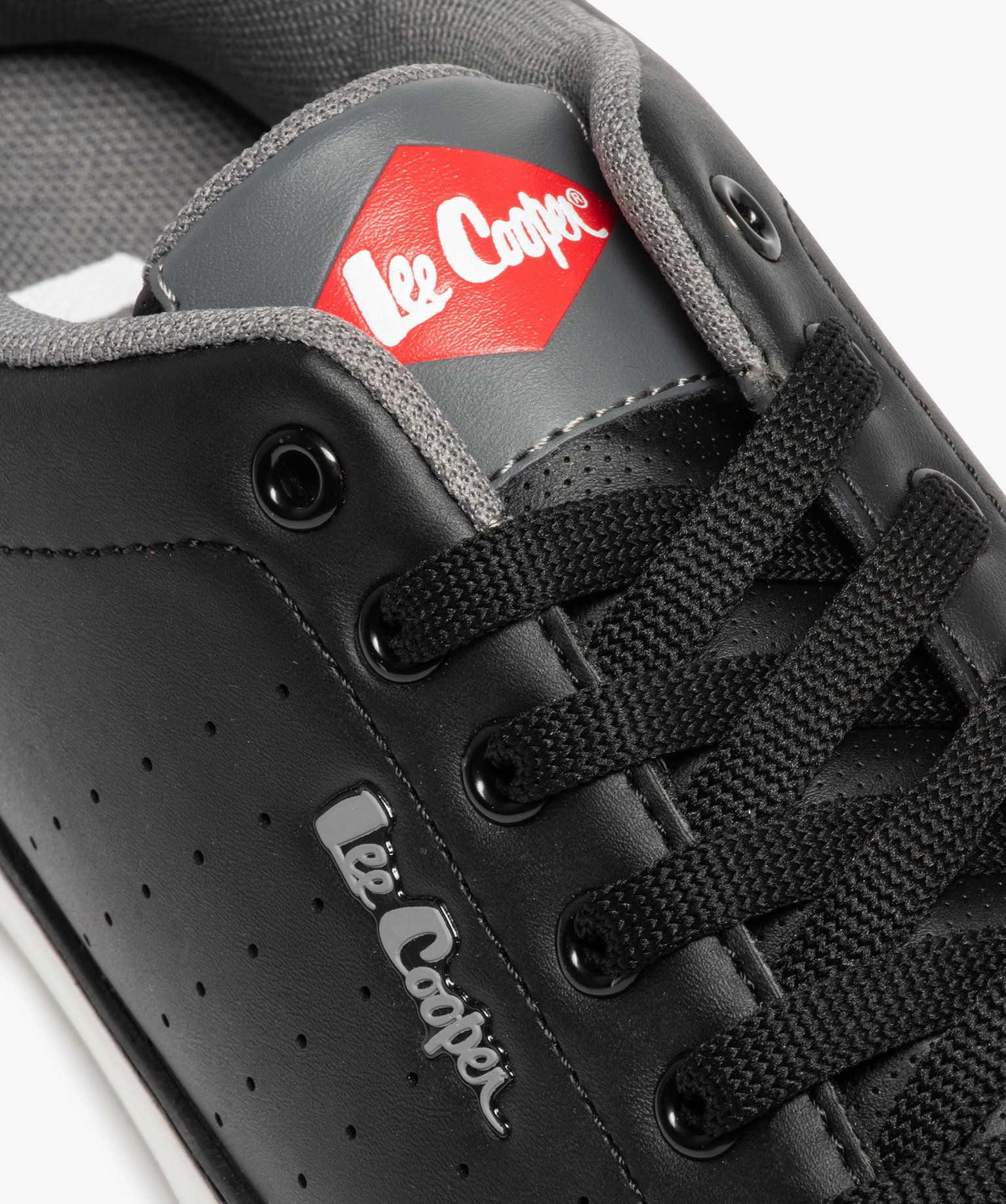 Baskets homme tige basse unie à lacets – Lee Cooper Smart noir | GEMO