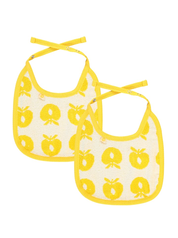 Småfolk Lätzchen 2 Packungen kleine Lätzchen mit Äpfeln in yellow günstig kaufen onesize
