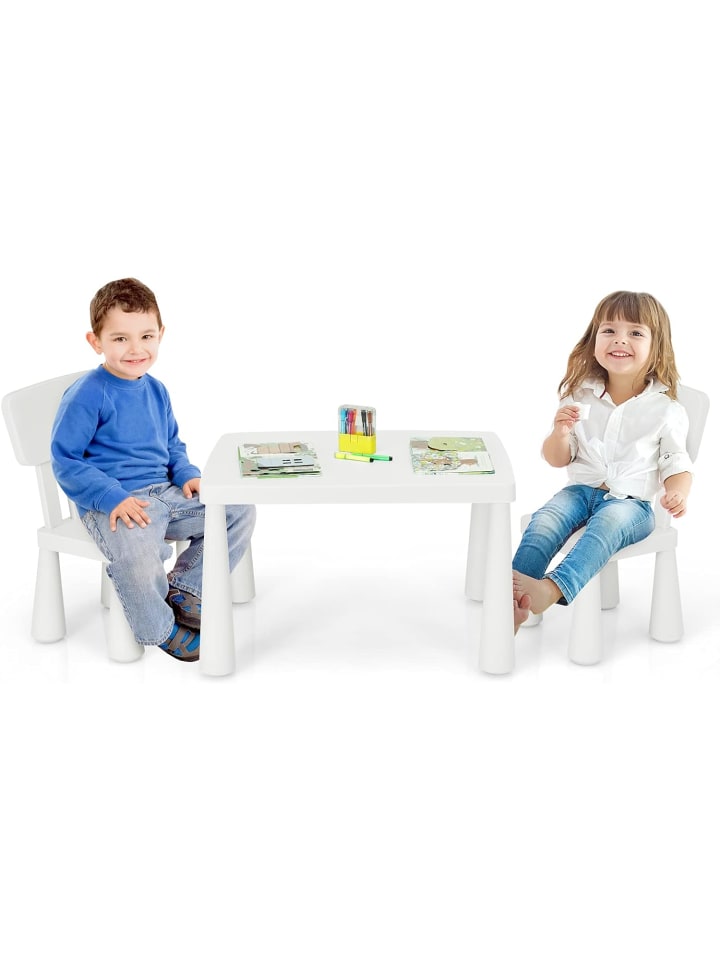 COSTWAY Sitzgruppe 3 tlg. Set in Weiß günstig kaufen onesize
