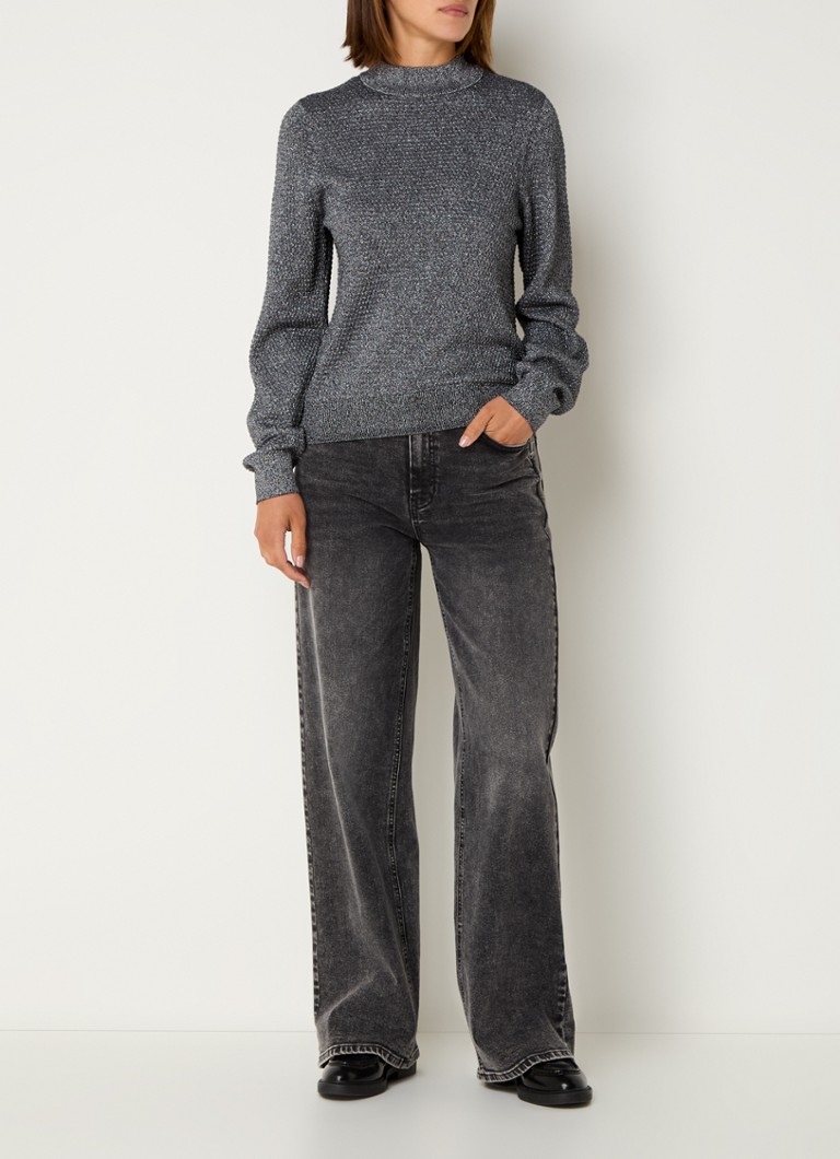 Pull Taifun en maille fine mélangée de coton biologique et de lurex
