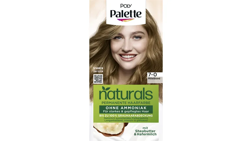 PALETTE NATURALS Permanente Haarfarbe 7-0 - mittelblond
