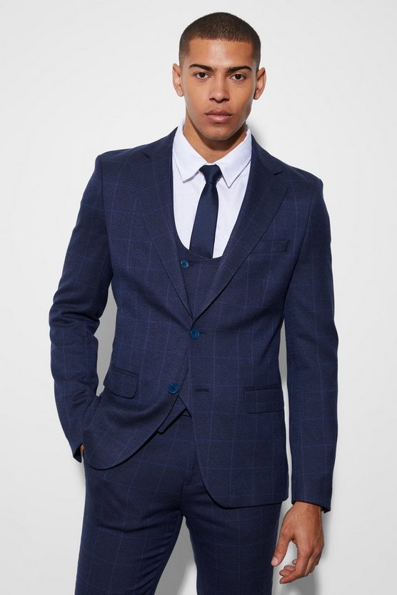 Einreihige Slim-Fit Anzugjacke