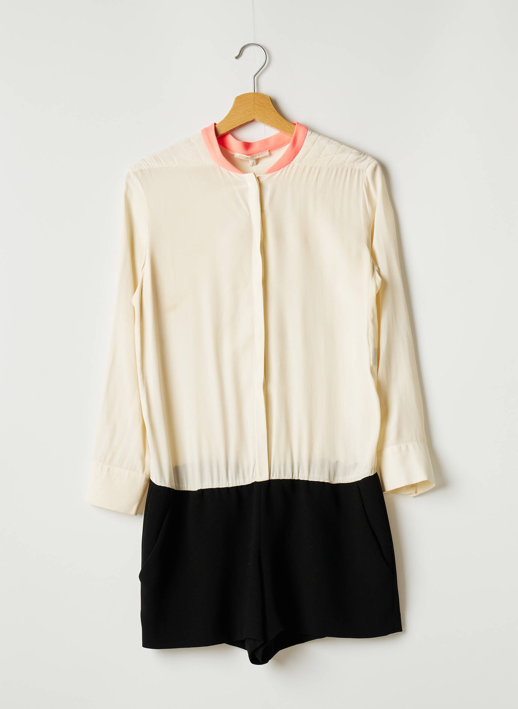 Maje Combi Shorts Femme couleur beige