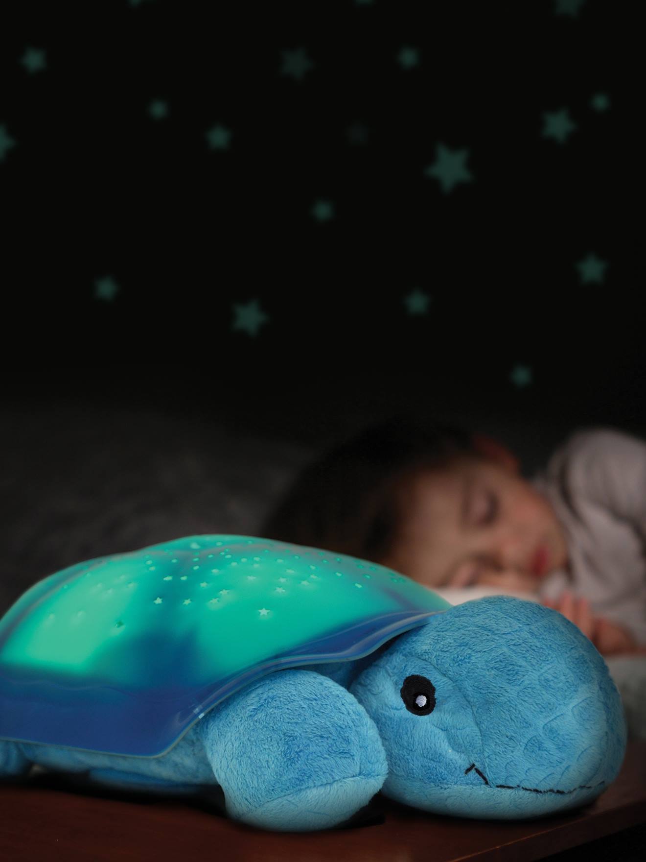 Veilleuse projecteur d’étoiles CLOUD B Twilight turtle (tortue bleue)