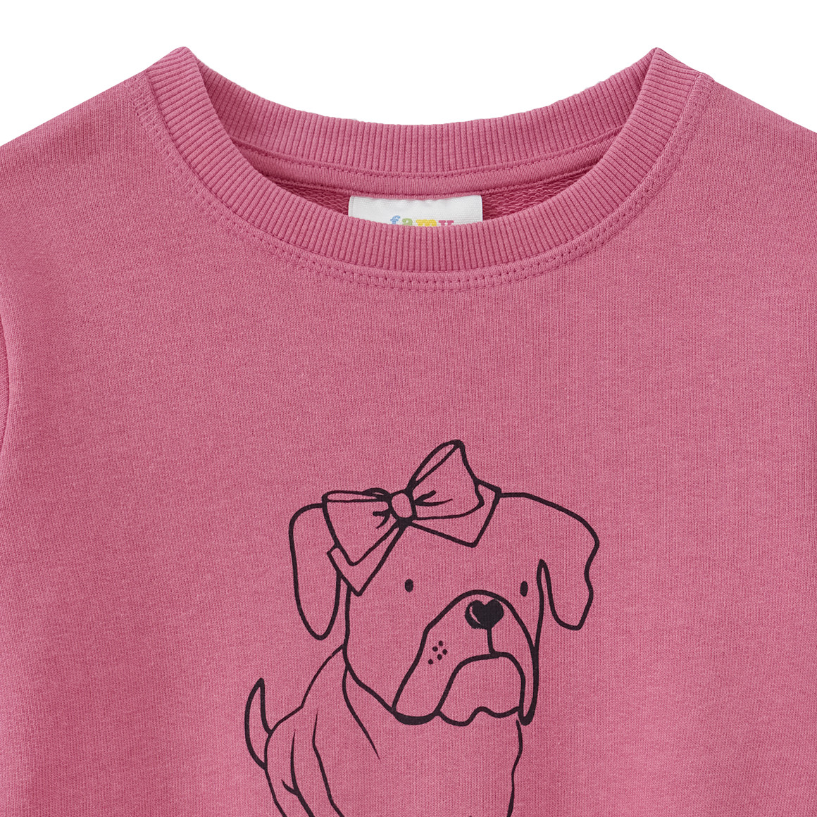 Mädchen Sweatshirt mit Hunde-Print