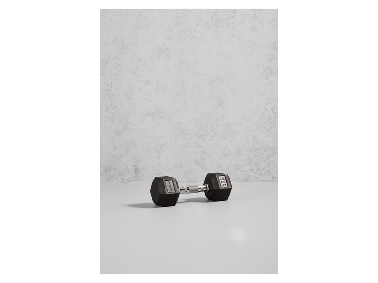 CRIVIT Hexagon-Kurzhantel, 5 kg, vielseitig einsetzbar