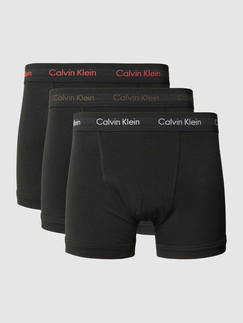 Trunks mit elastischem Logo-Bund im 3er-Pack in schwarz