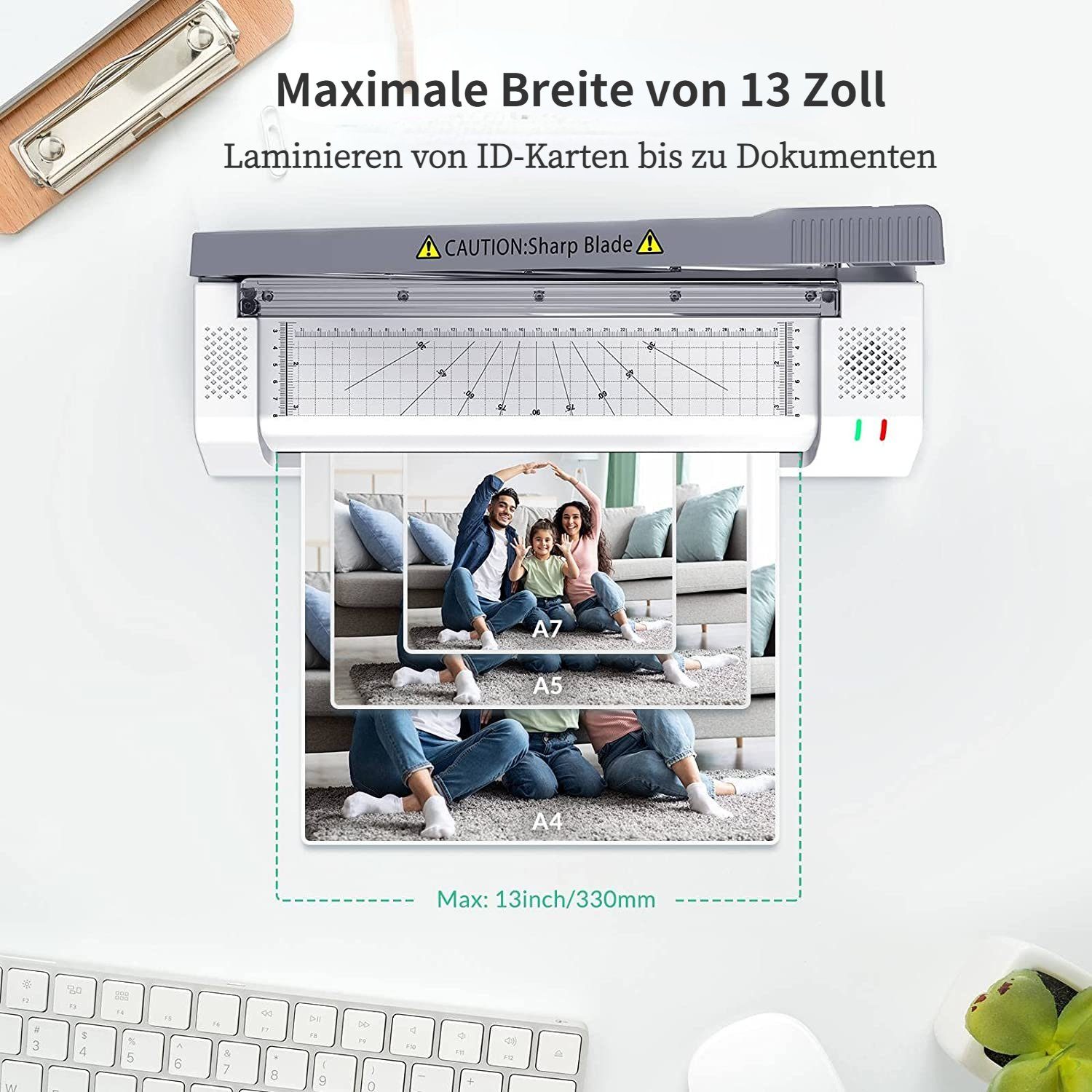 ABOX Laminiergerät Involly OL381C, A3 A4 A5 A7,Heiß und Kalt Laminiermaschinen