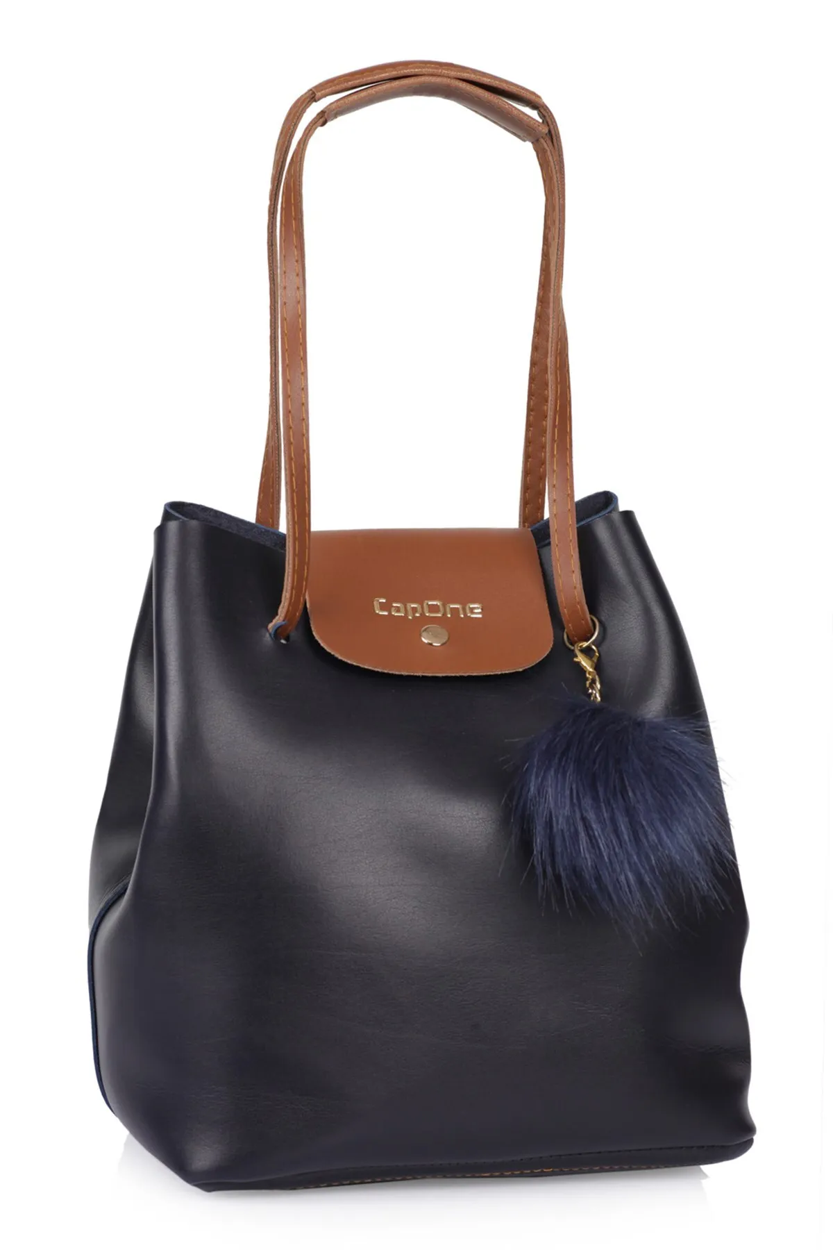 Capone Outfitters  Capone Padova Leder Marineblaue Damen-Umhängetasche