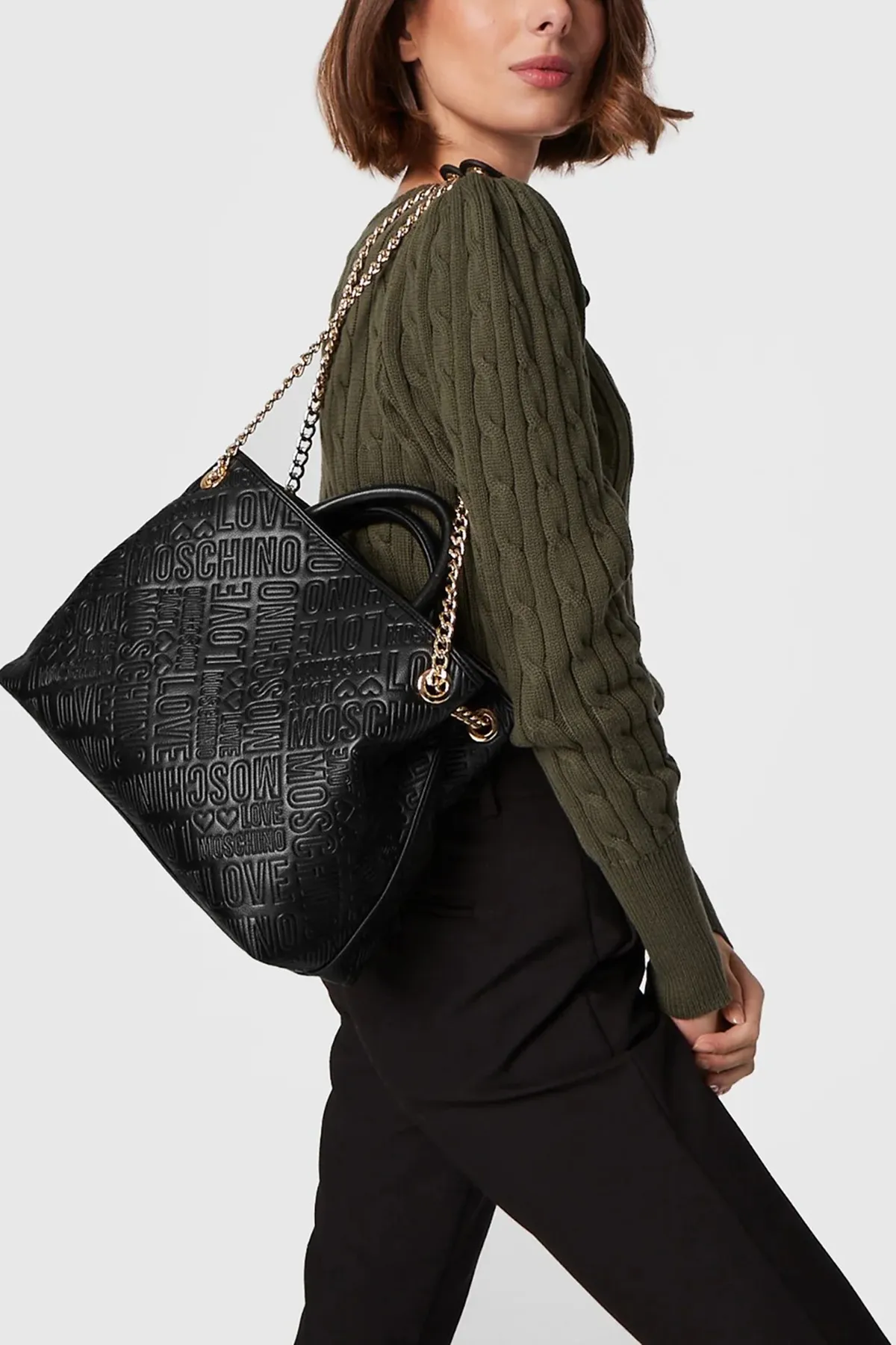 Love Moschino  Umhängetasche Damen/Mädchen SCHWARZ
