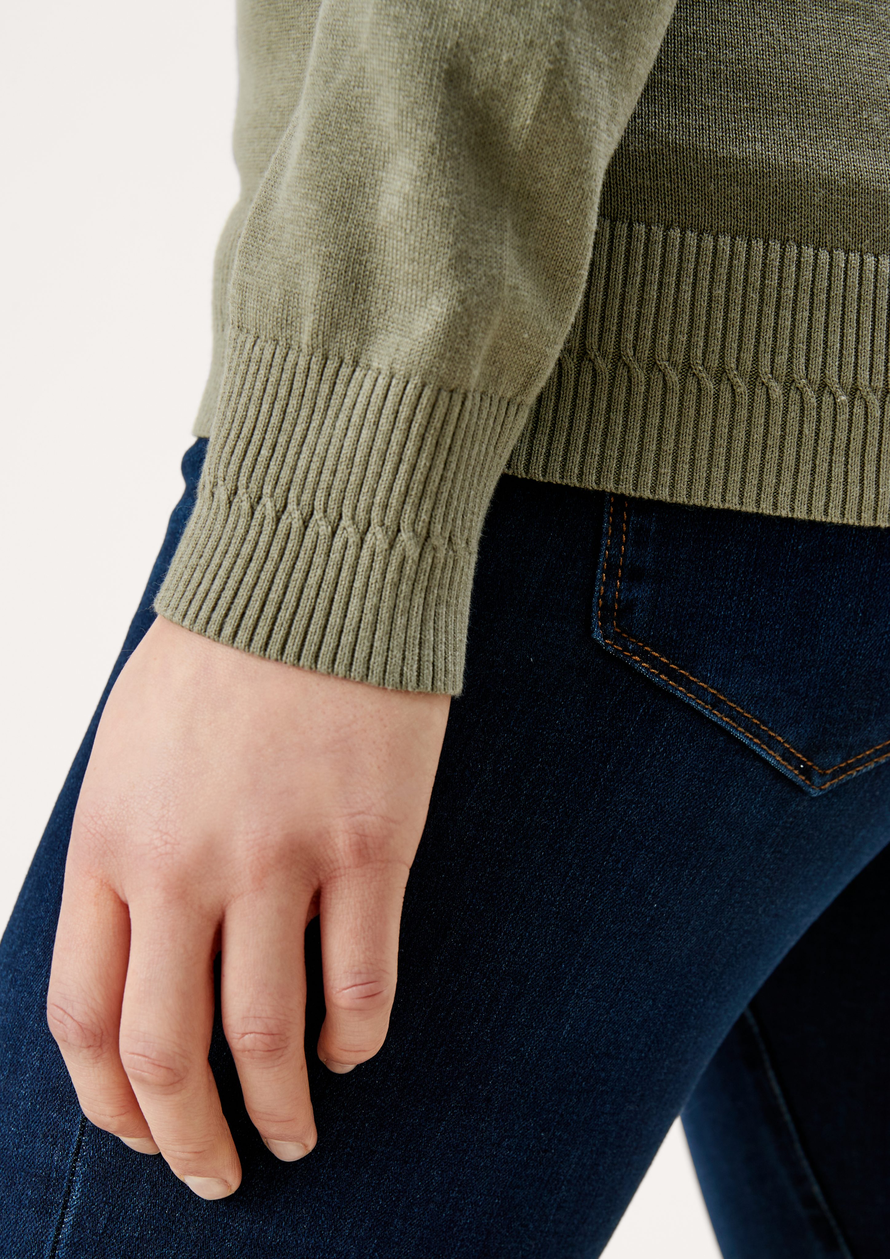 s.Oliver Strickpullover Pullover mit U-Boot-Ausschnitt
