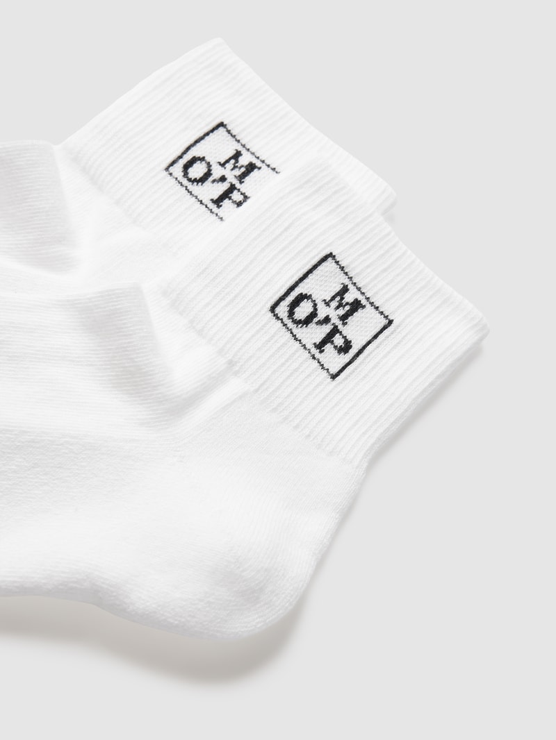 Socken mit Label-Detail im 2er-Pack Modell 'Maxi' in weiß