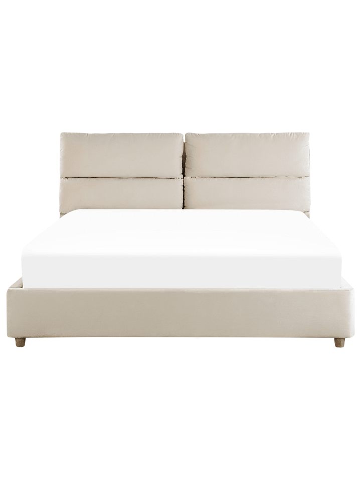 Beliani Doppelbett BATILLY in Beige - (W) 174 x (H) 105 x (L) 224 cm günstig kaufen onesize