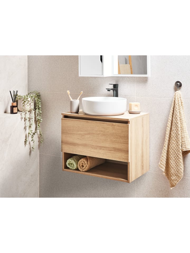 Beliani Waschbeckenunterschrank NATAL in Braun - (W) 60 x (H) 47 x (L) 39 cm günstig kaufen onesize