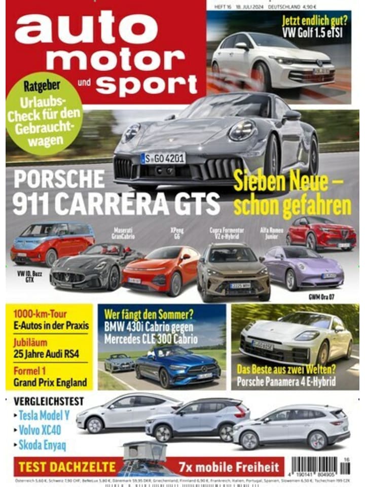 Hubert Burda Media 13 x AUTO MOTOR UND SPORT Zeitschrift (Gutschein für Halbjahres Abo)  günstig kaufen onesize