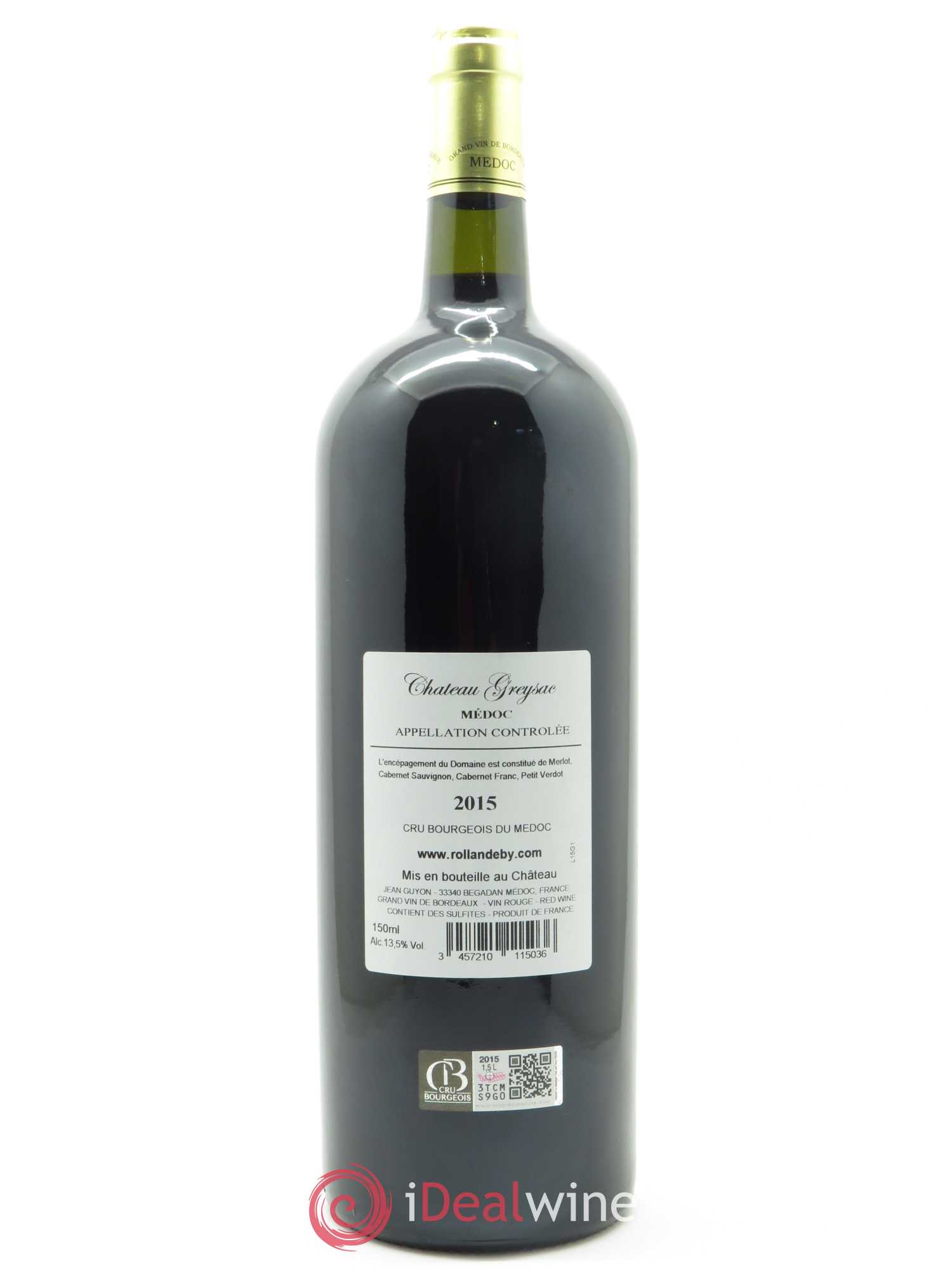 Château Greysac Cru Bourgeois  2015 - Lot de 1 Magnum