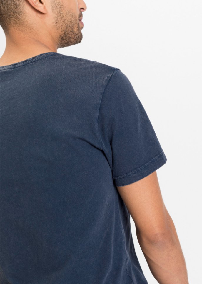 Pflegeleichtes T-Shirt aus Baumwolle, Slim Fit
