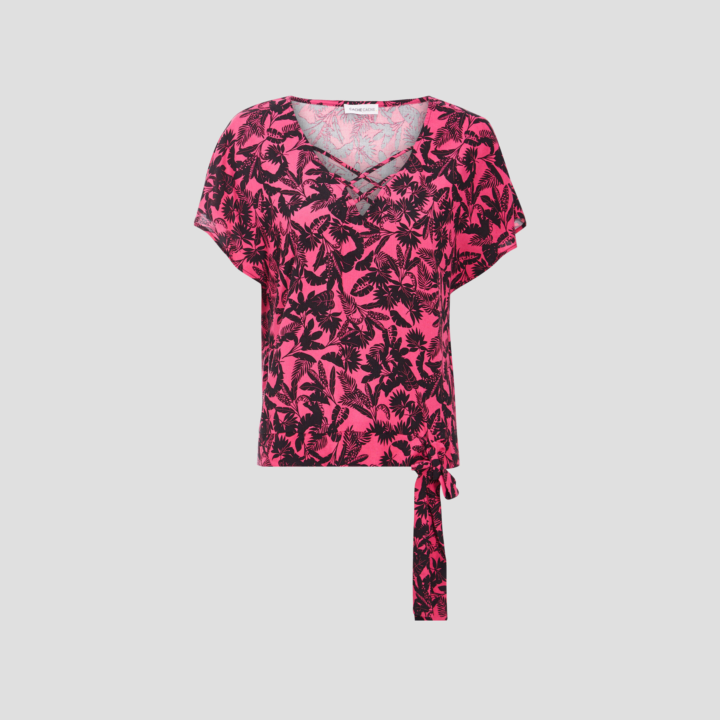 Blouse manches courtes rose femme | Cache Cache