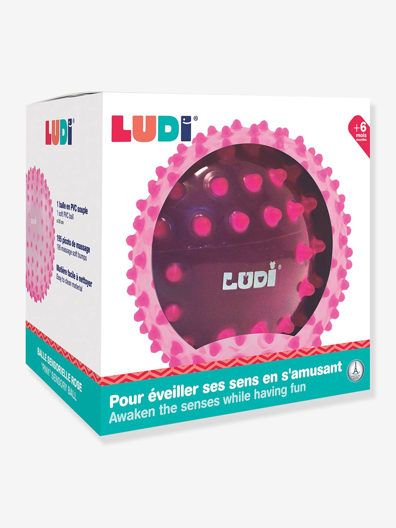 Balle sensorielle LUDI rose