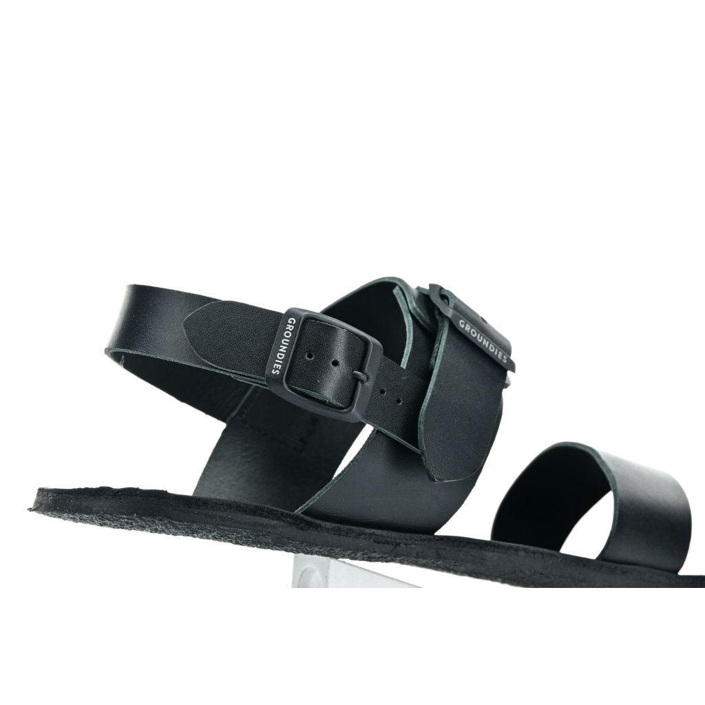Groundies Kos Black Barfußsandalen