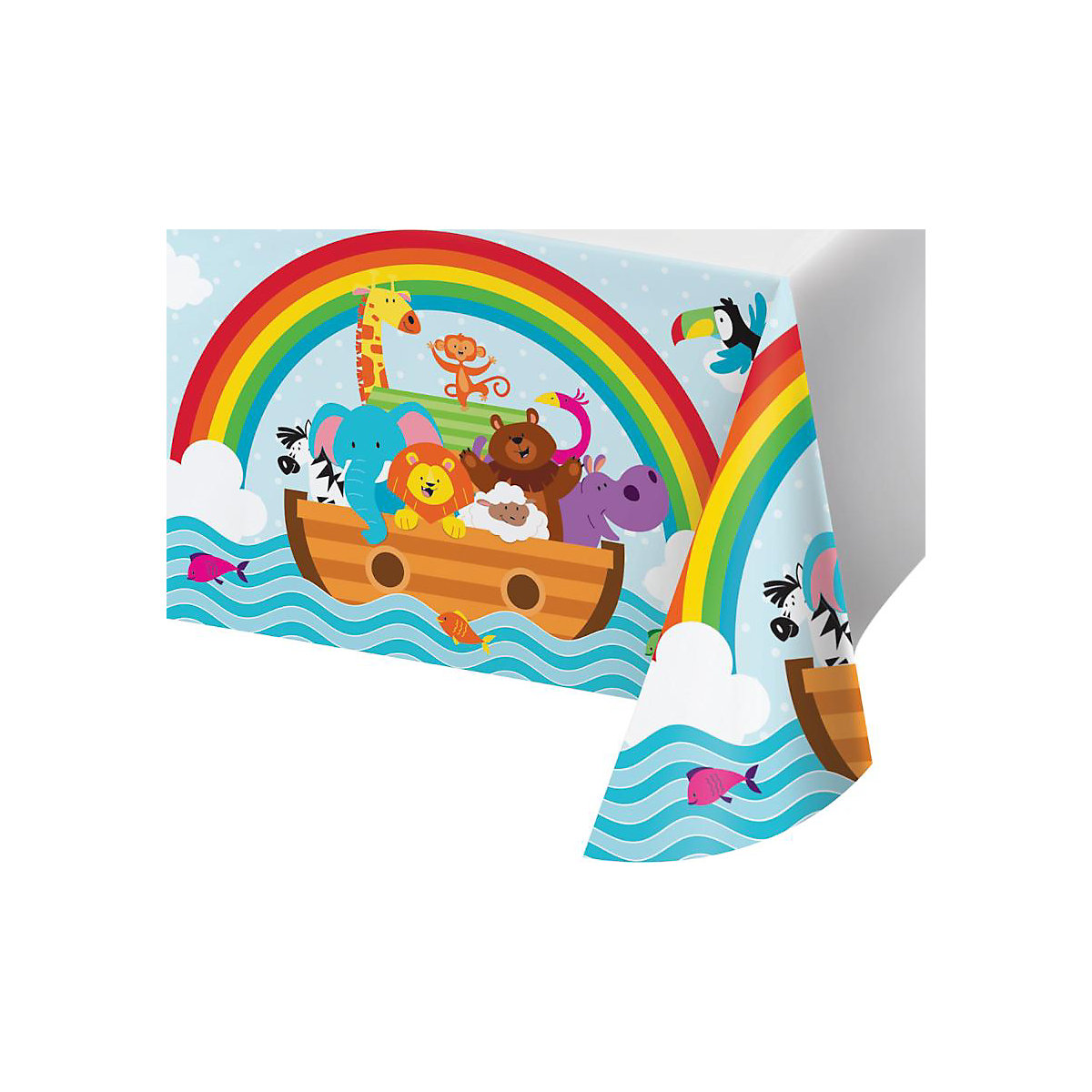 Party-Tischdecke Arche Noah, Kunststoff, 137 x 259 cm