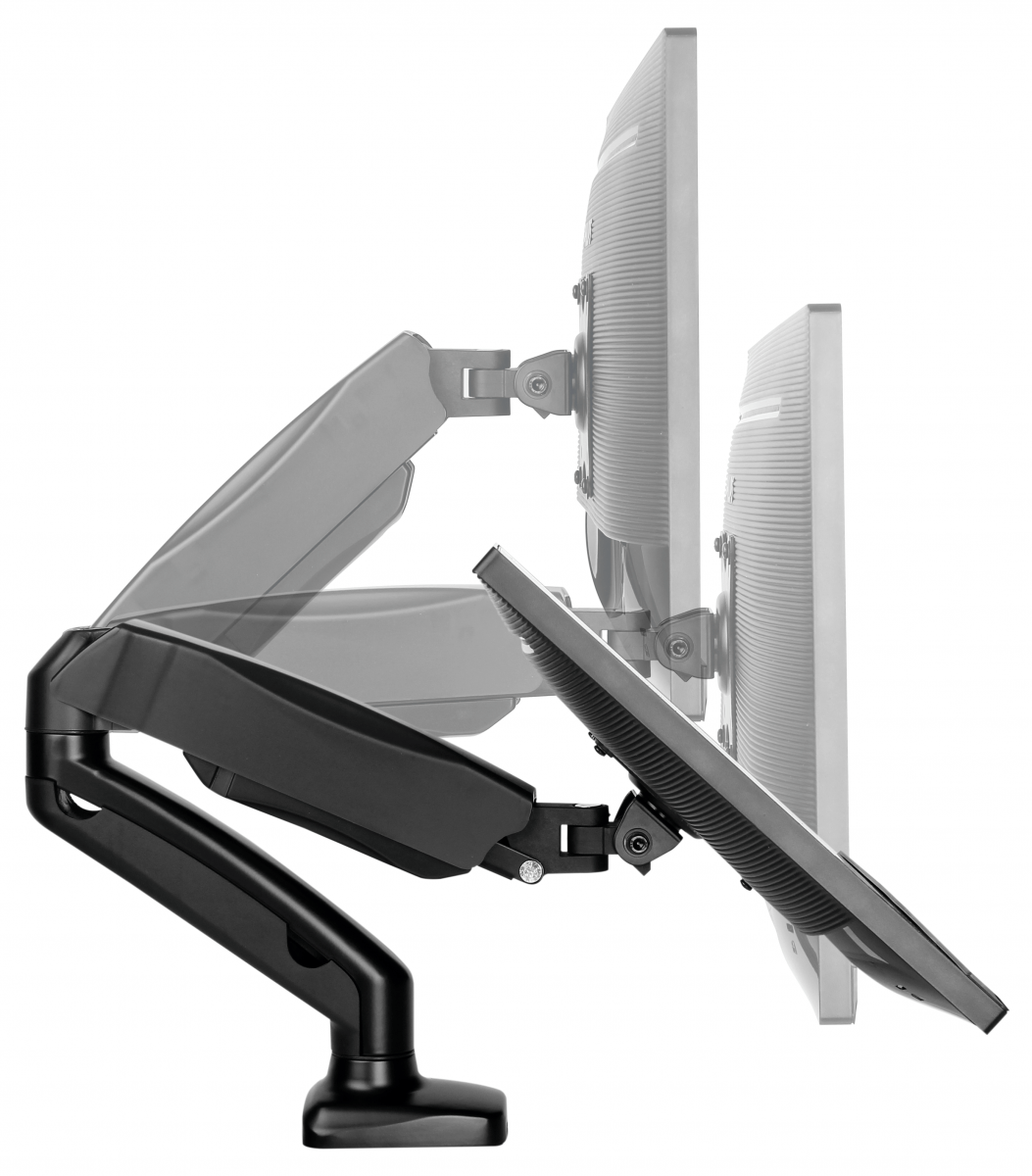 ICY BOX IB-MS304-T, Monitorständer, Tischhalterung für zwei Monitore bis zu 32