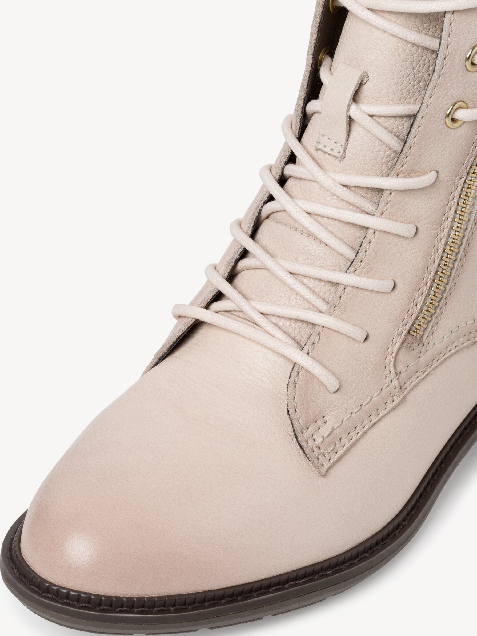 Bottine en cuir - beige