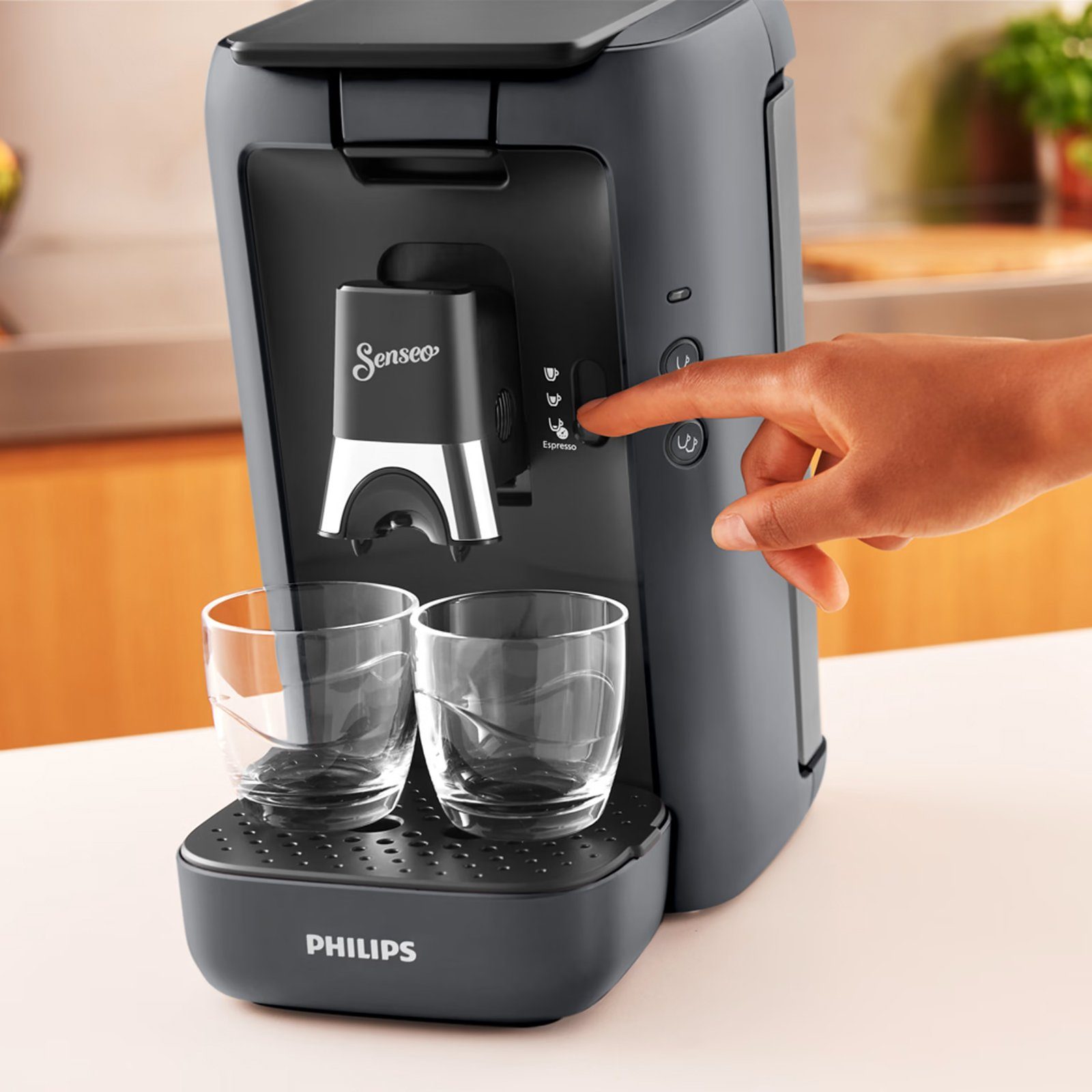 Philips Senseo Kapselmaschine CSA260/50, modernes und kompaktes Design, innovative Brühtechnologie