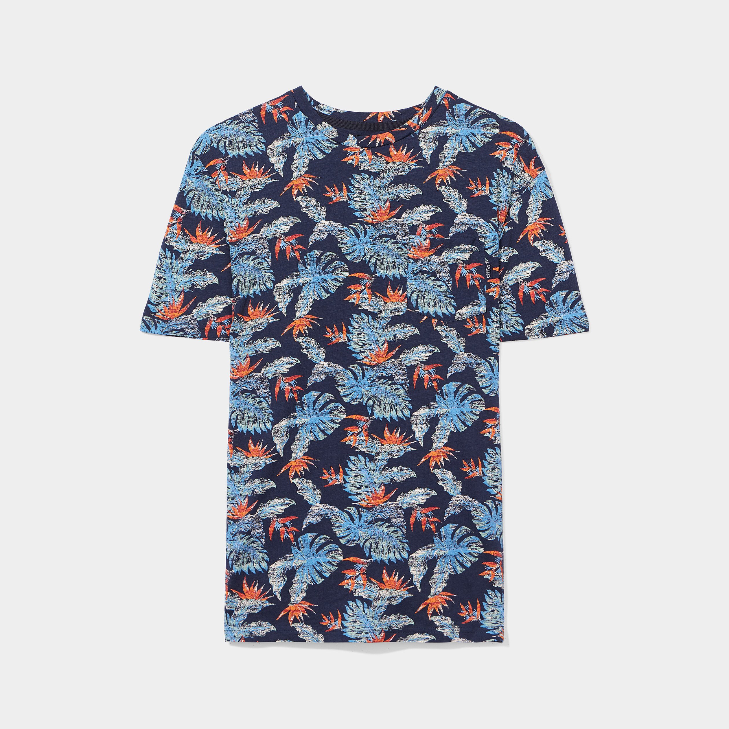 T-shirt manches courtes Creeks bleu marine homme | La Halle