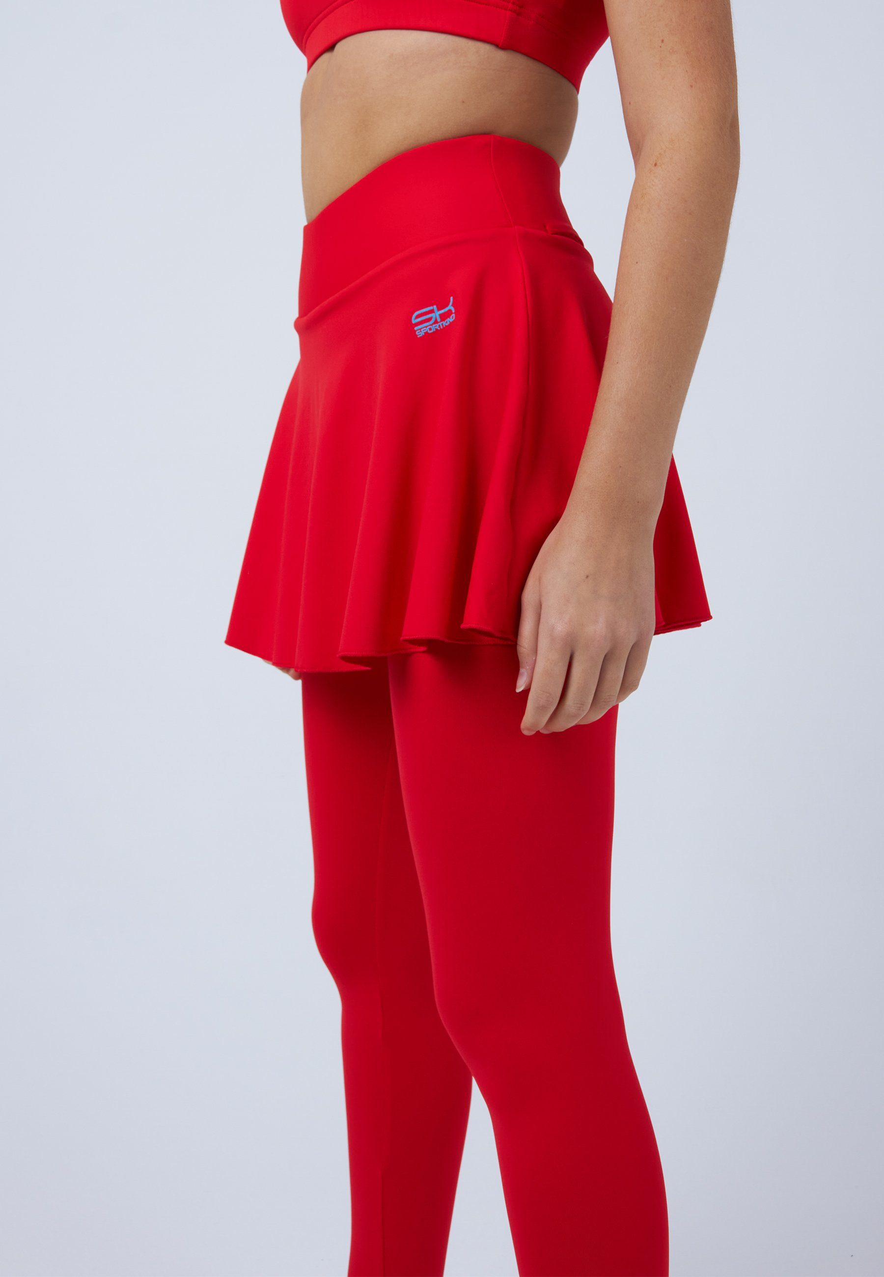 SPORTKIND Tennisrock Advantage 2-in-1 Tennis Skapri Rock mit Leggings Mädchen & Damen rot