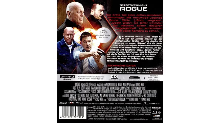 Detective Knight: Rogue  (4K Ultra HD) (+ Blu-ray)