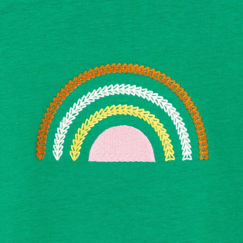 T-shirt fille vert en coton recyclé Catimini