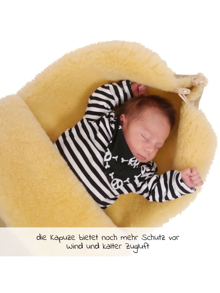 Kaiser Lammfell-Fußsack Natura - Schwarz in schwarz günstig kaufen onesize