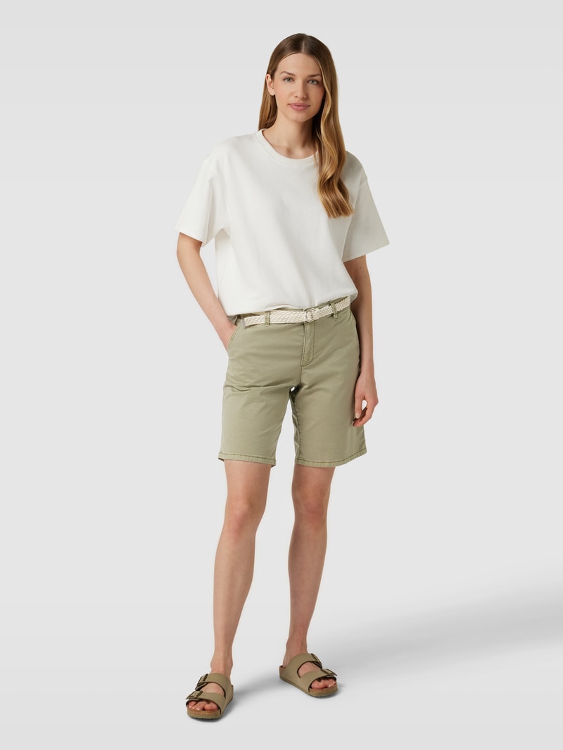 Bermudas mit seitlichen Eingrifftaschen Modell 'CHINO' in khaki
