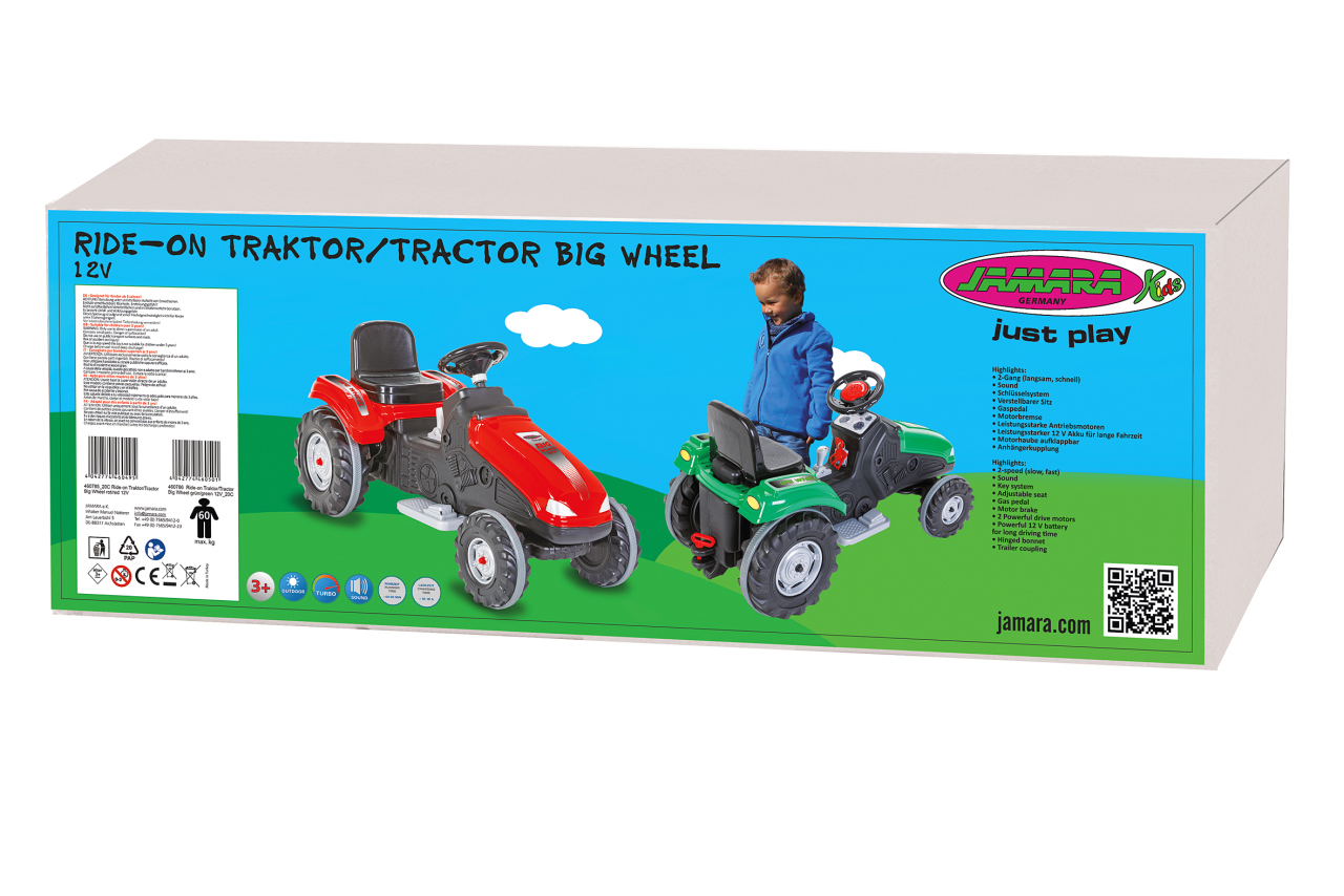 Jamara e.K. JAMARA Ride-on Traktor Big Wheel 12V grün