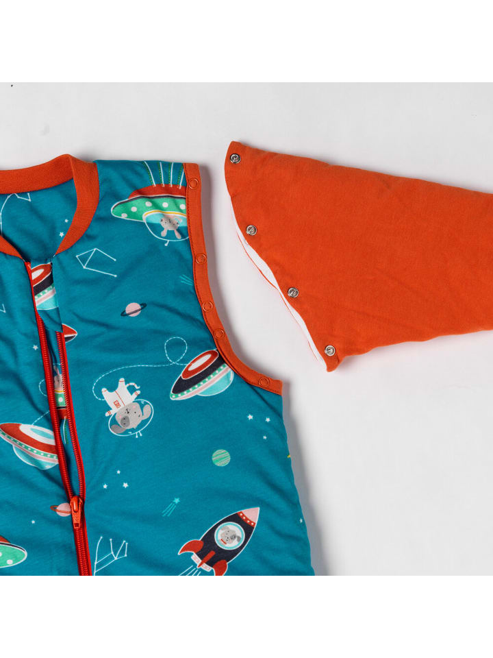 Schlummersack Schlafsack mit Füßen und umklappbaren Bündchen 3.5 TOG in Dunkelblau günstig kaufen 74/80