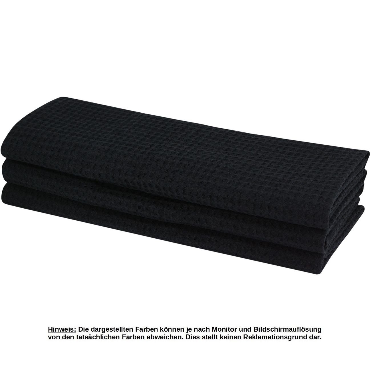 Engelland Geschirrtuch Poliertuch, (Vorteils-Set, 3-tlg., Waffel-Pique), 100 % Baumwolle, integrierte Aufhängeschlaufe, 70 x 50 cm